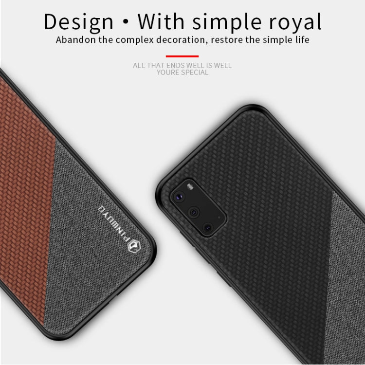 PINWUYO Rong Series  Shockproof PC + TPU+ Chemical Fiber Cloth Protective Cover, For Galaxy S20, For Galaxy S20+