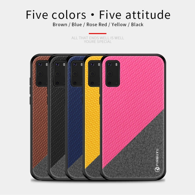 PINWUYO Rong Series  Shockproof PC + TPU+ Chemical Fiber Cloth Protective Cover, For Galaxy S20, For Galaxy S20+