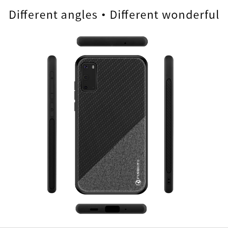 PINWUYO Rong Series  Shockproof PC + TPU+ Chemical Fiber Cloth Protective Cover, For Galaxy S20, For Galaxy S20+