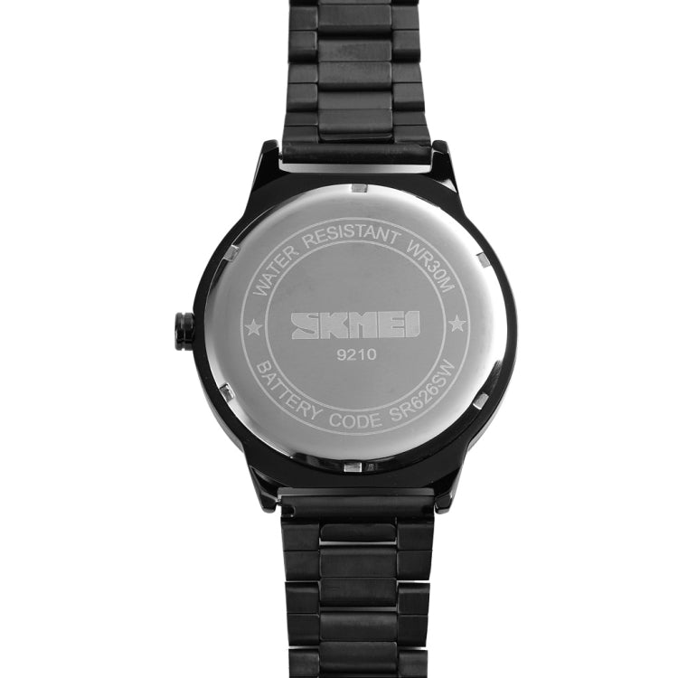 Skmei 9210 Fashion Trend Mens Business Wristwatch Simple Three-Dimensional Surface Waterproof Gold Quartz Watch Man(Silver Blue)