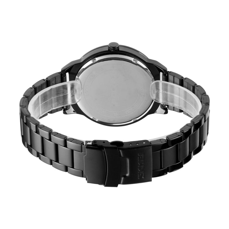 Skmei 9210 Fashion Trend Mens Business Wristwatch Simple Three-Dimensional Surface Waterproof Gold Quartz Watch Man(Silver Blue)