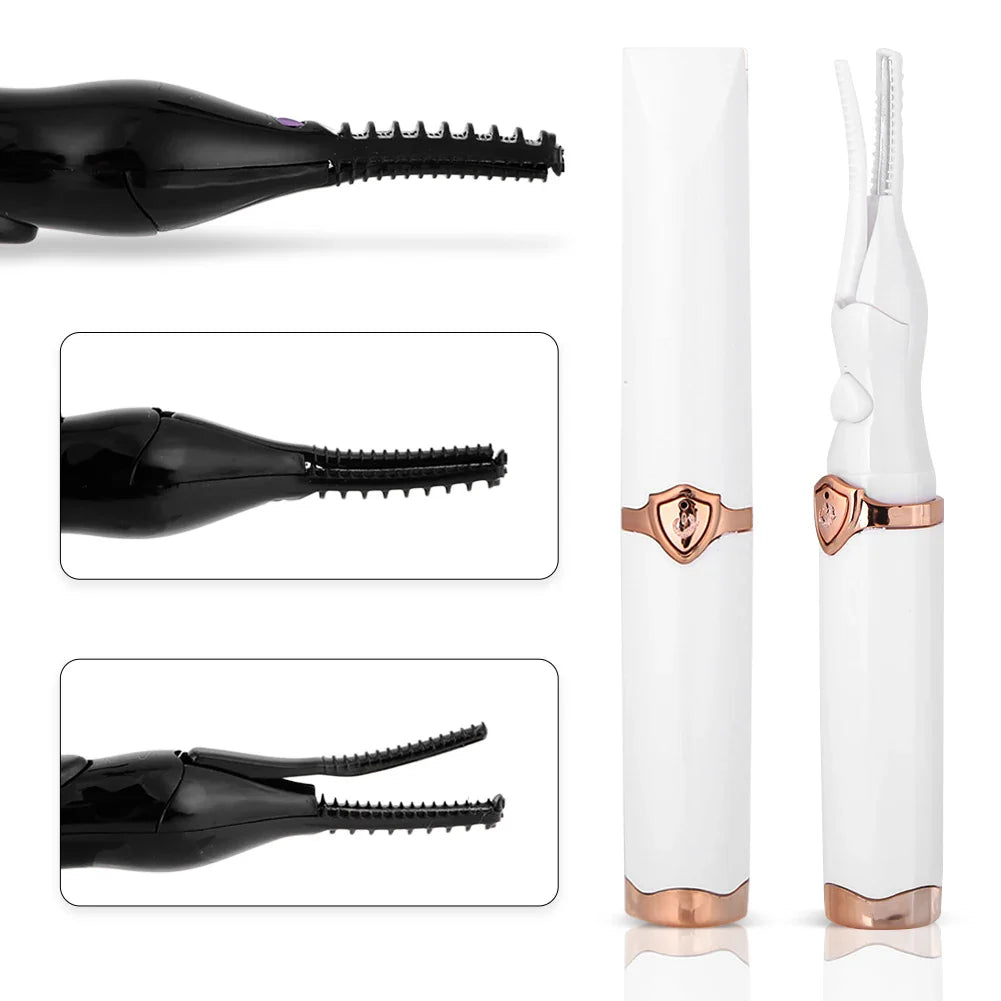 Heated Eyelash Curler 2 Heating Modes Quick Heating Natural Curl Eyelash Curler Long Lasting for Quick Natural Curling