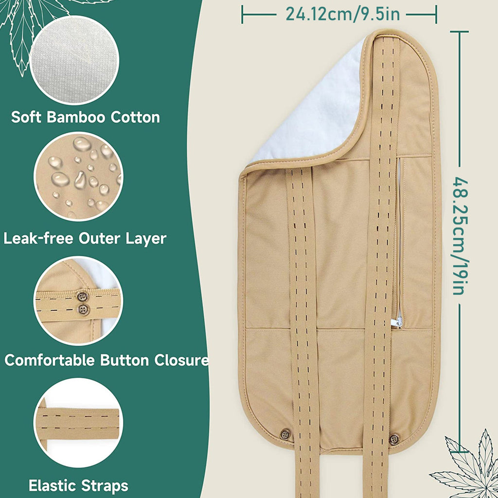 Reusable Bamboo Castor Oil Pack - Body Wrap (Up to 40" Waist)