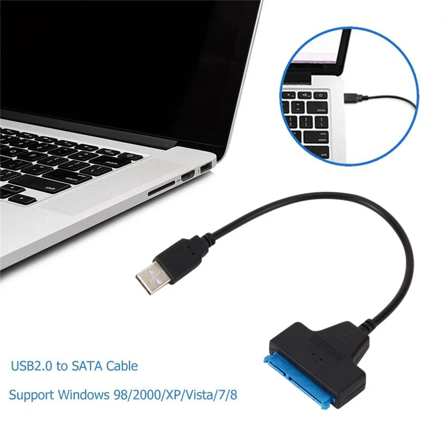 SATA to USB 3.0 / 2.0 Cable Up to 6 Gbps for 2.5 Inch External HDD SSD Hard Drive SATA 3 22 Pin Adapter USB 2.0 to Sata III Cord