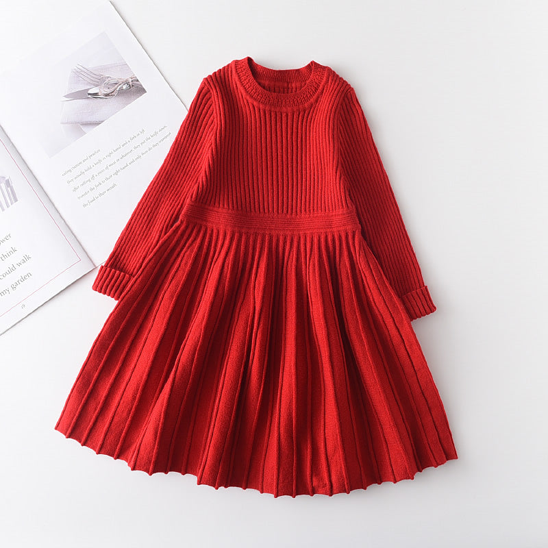 Girls’ Turtleneck Tutu Party Dress — Cotton Blend | Knee-Length | Sizes 2T–6T