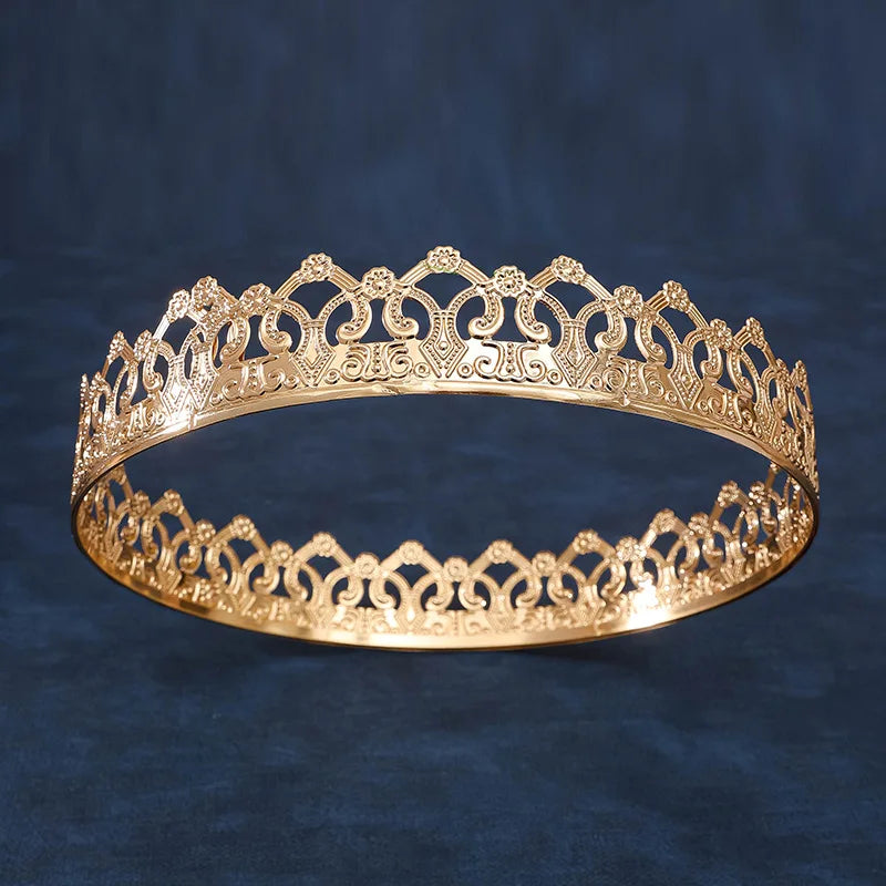 Retro Court Royal Crowns Queen King Pageant Prom Tiara Diadem Hair Ornaments