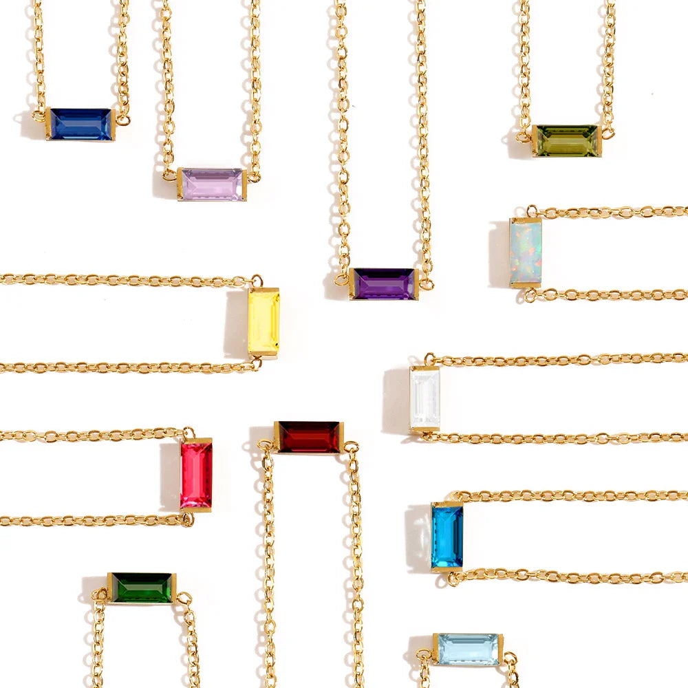 Square Birthstone Bracelet