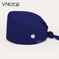 Solid color scrub cap with button pet grooming working Caps  surgical cap Lab work hat  womens Scrub hats nurse accessories