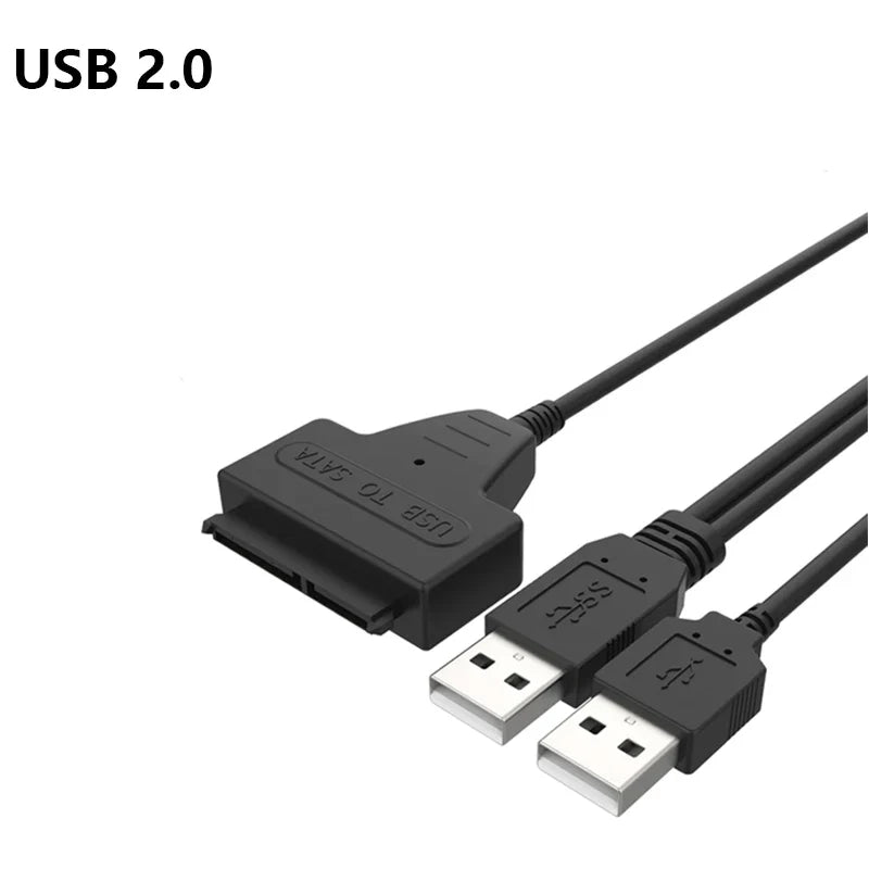 Sata To USB 3.0 Cable Adapter With 12V 2A Power Supply For 2.5 3.5 Inch SSD HDD Hard Drive Disk External Connector 22Pin