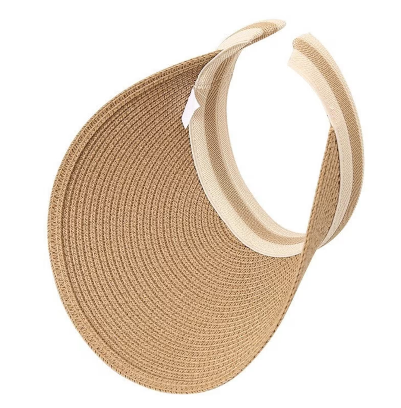 Women's Girls Summer Large Brim Straw Sun Visor Peaked Hat Headband Cap UK