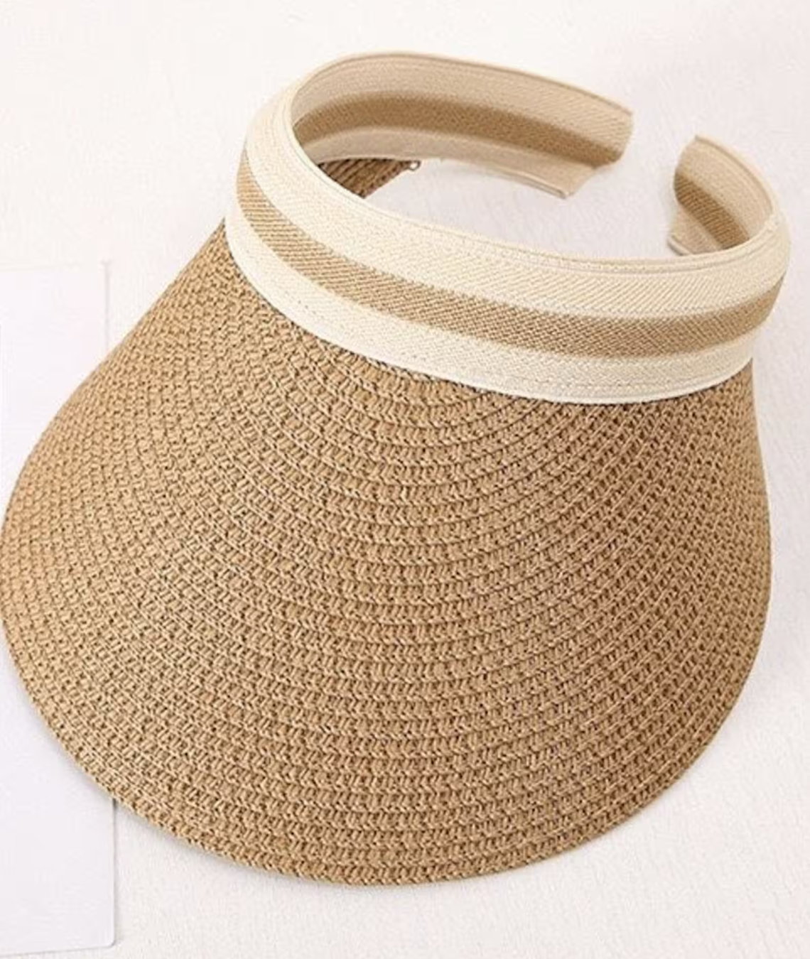 Women's Girls Summer Large Brim Straw Sun Visor Peaked Hat Headband Cap UK