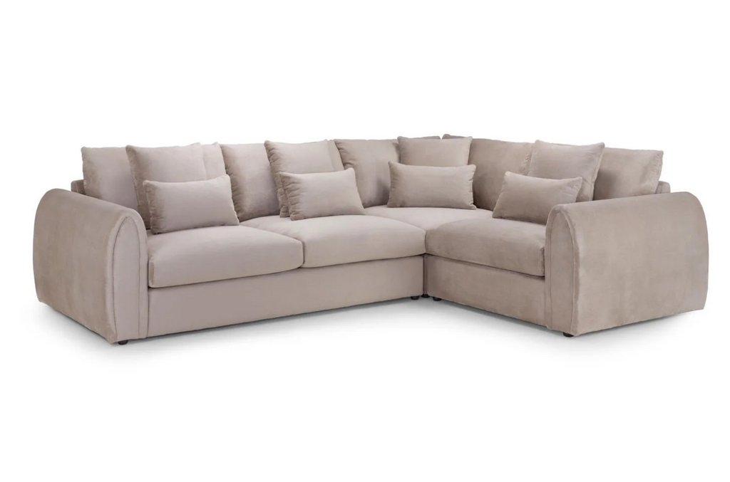 Mirabel L-Shaped Plush Velvet Corner Sofa