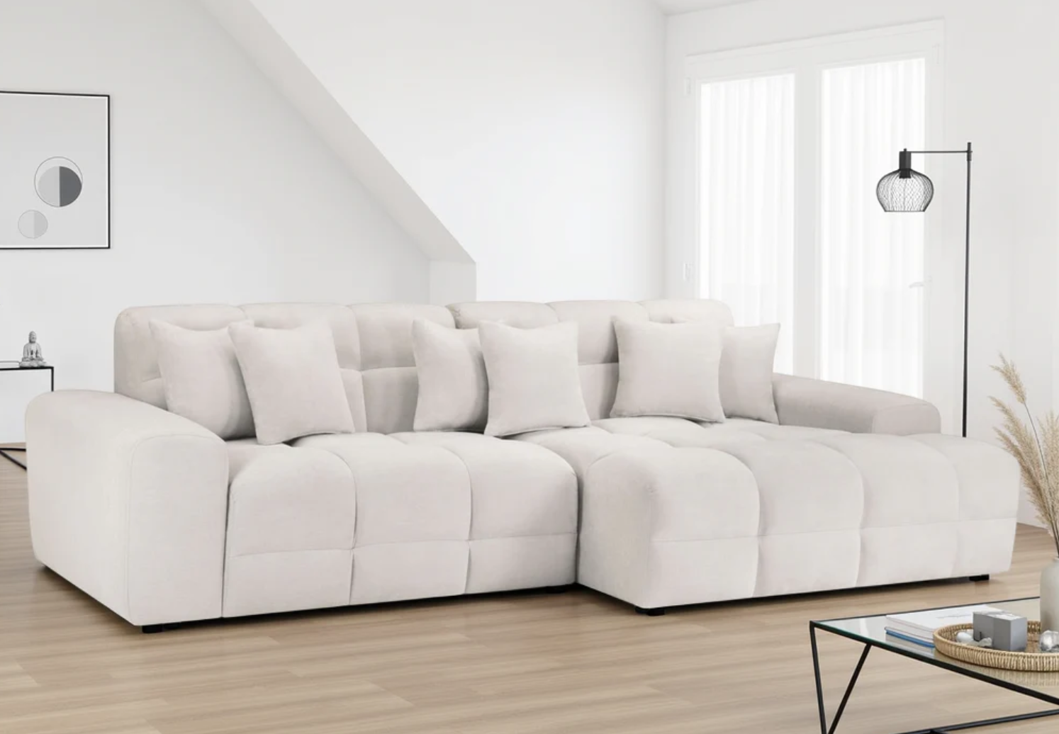 Jacob Ribbed Corner Sofa (Left or Right-Hand)