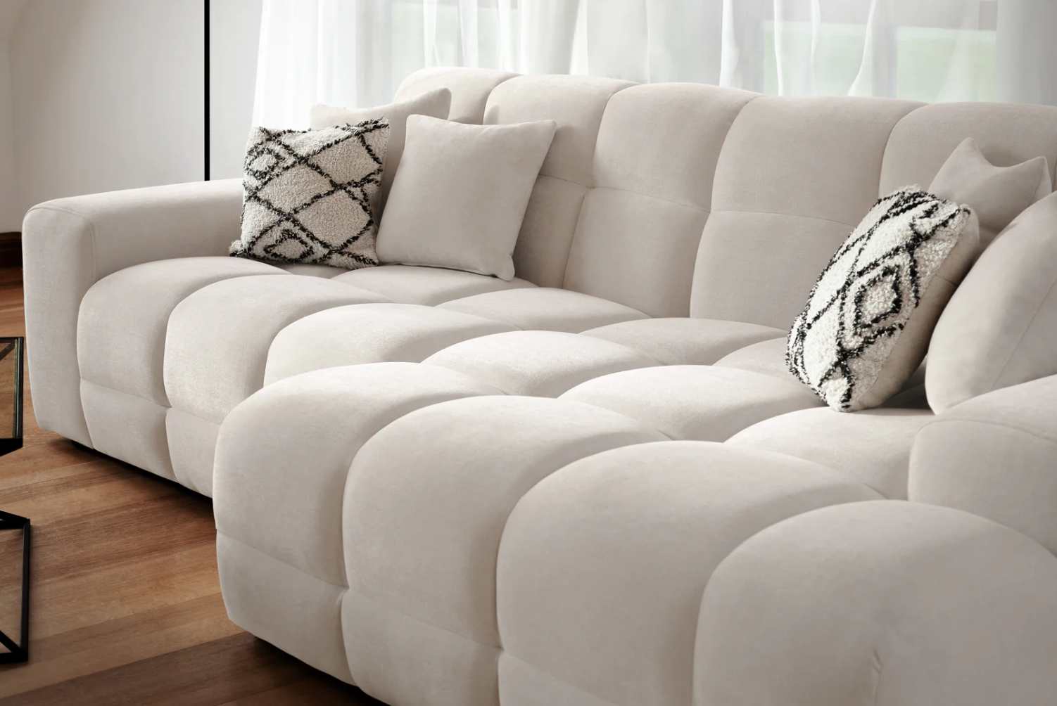 Jacob Ribbed Corner Sofa (Left or Right-Hand)