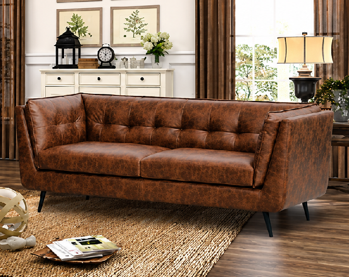 Melbourne 3, 2 & 1-Seater Faux Leather Sofa Collection