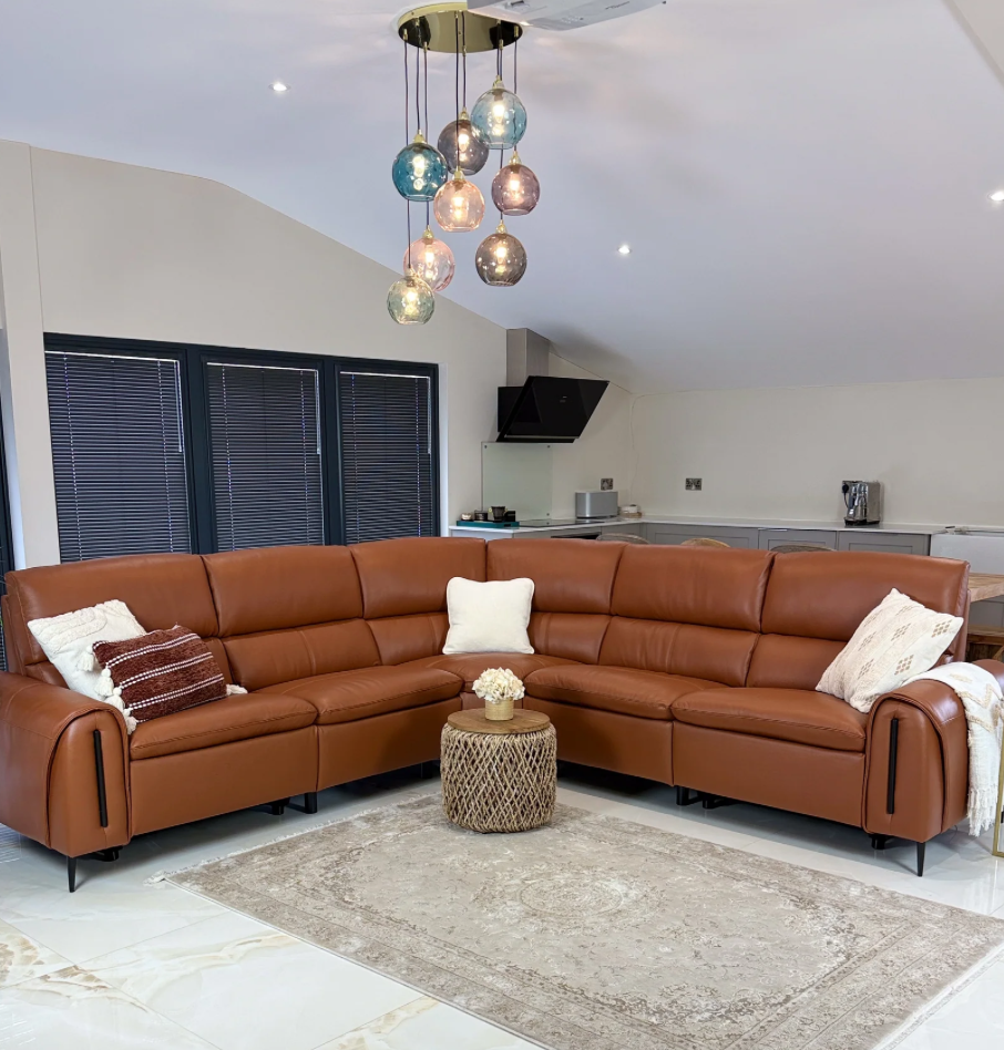 Arizona Electric Recliner Leather Corner Sofa