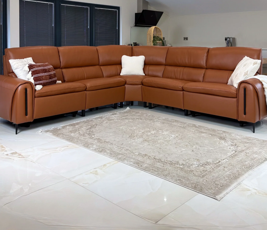 Arizona Electric Recliner Leather Corner Sofa