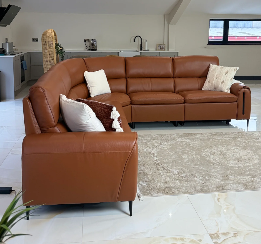 Arizona Electric Recliner Leather Corner Sofa