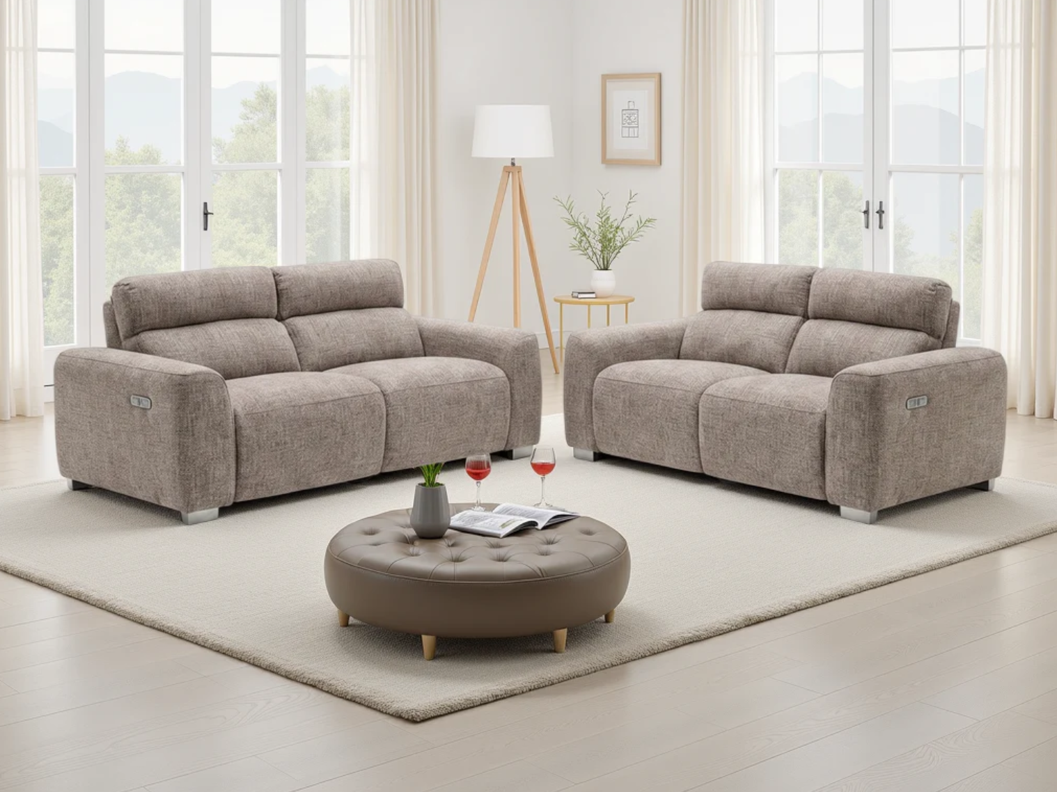 Toronto 3 & 2-Seater Electric Recliner Sofa