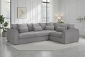 Mirabel L-Shaped Plush Velvet Corner Sofa