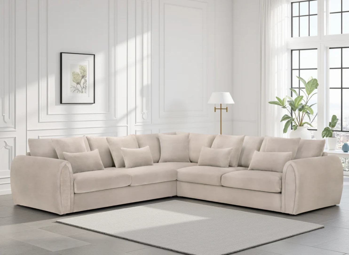 Mirabel Plush Velvet Large Corner