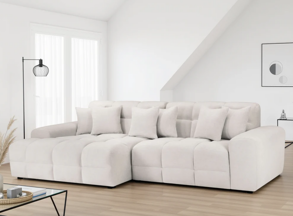 Jacob Ribbed Corner Sofa (Left or Right-Hand)