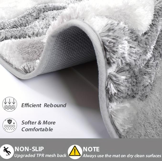 2 Pack Luxury Chenille Bathroom Rugs – Ultra Soft & Highly Absorbent