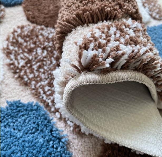Pebble Bath Mat | Plush Non Slip Bathroom Rug with Soft Rubber Backing