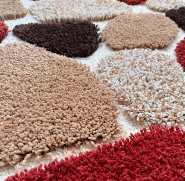 Pebble Bath Mat | Plush Non Slip Bathroom Rug with Soft Rubber Backing