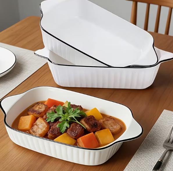 Ceramic Baking Dishes - 3pcs set