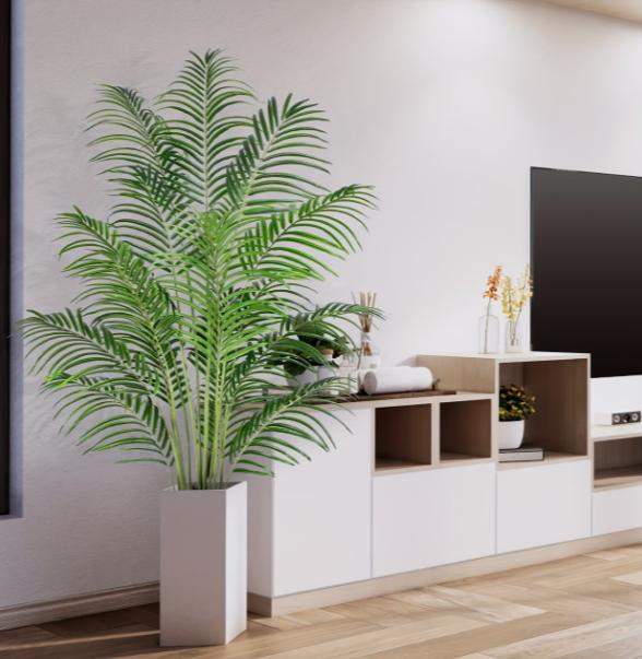 Large Lifelike Palm Tree – Indoor & Outdoor Tropical Foliage for Home & Garden Decor