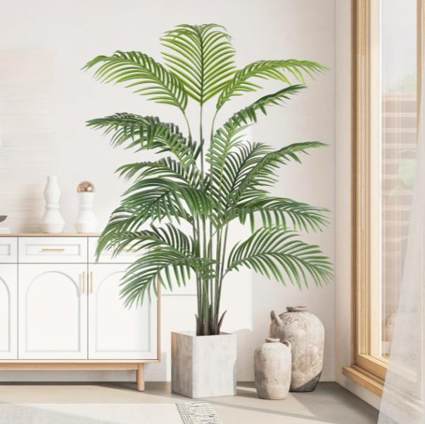Large Lifelike Palm Tree – Indoor & Outdoor Tropical Foliage for Home & Garden Decor