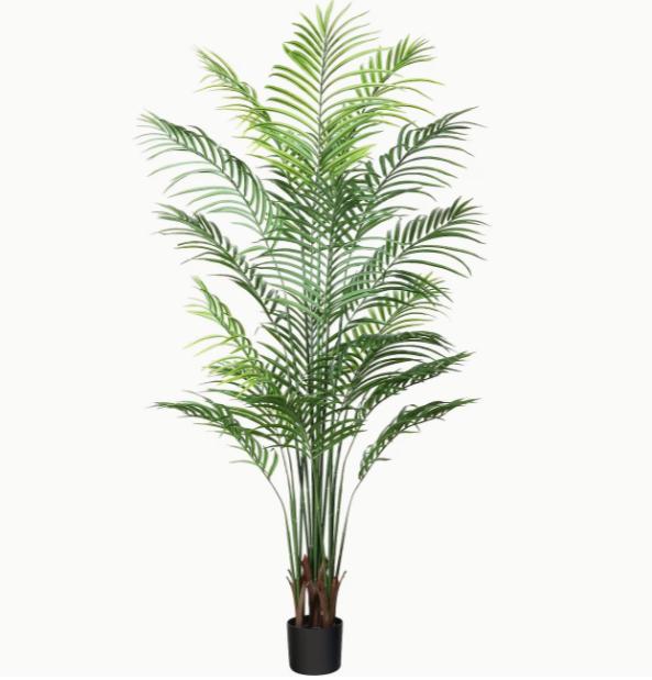 Large Lifelike Palm Tree – Indoor & Outdoor Tropical Foliage for Home & Garden Decor