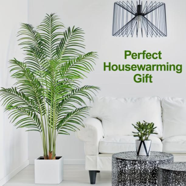 Large Lifelike Palm Tree – Indoor & Outdoor Tropical Foliage for Home & Garden Decor