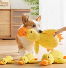Dog Sleeping Companion Toy – Plush Duck for Comfort & Play