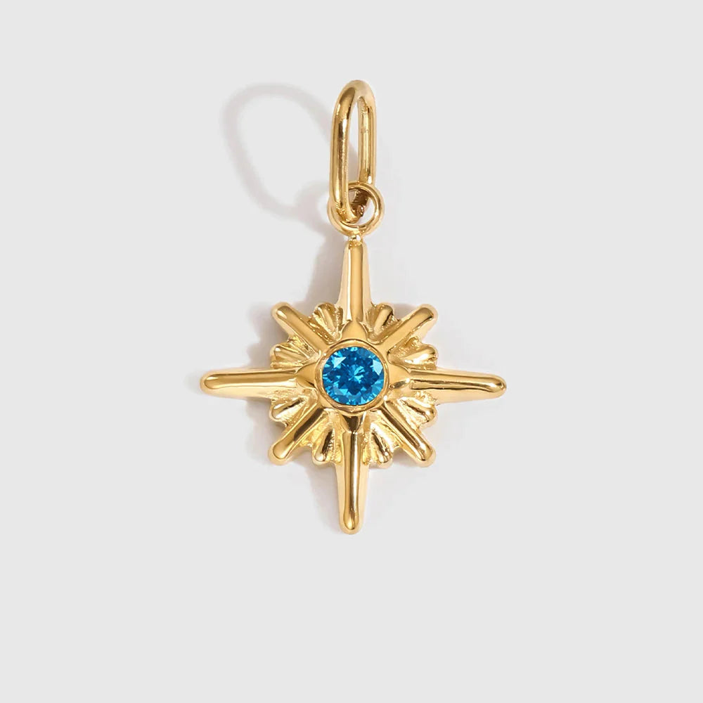 Star Shiny Birthstone Charms