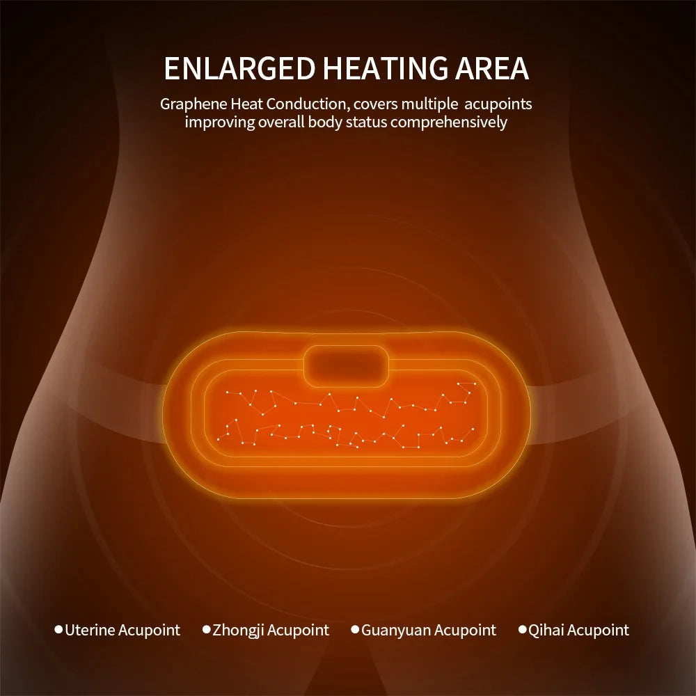 Lady Menstrual Heating Pad Warm Palace Belt Relieve Menstrual Pain Hot Compress Massager Uterus Cold Dysmenorrhea Relieving Belt