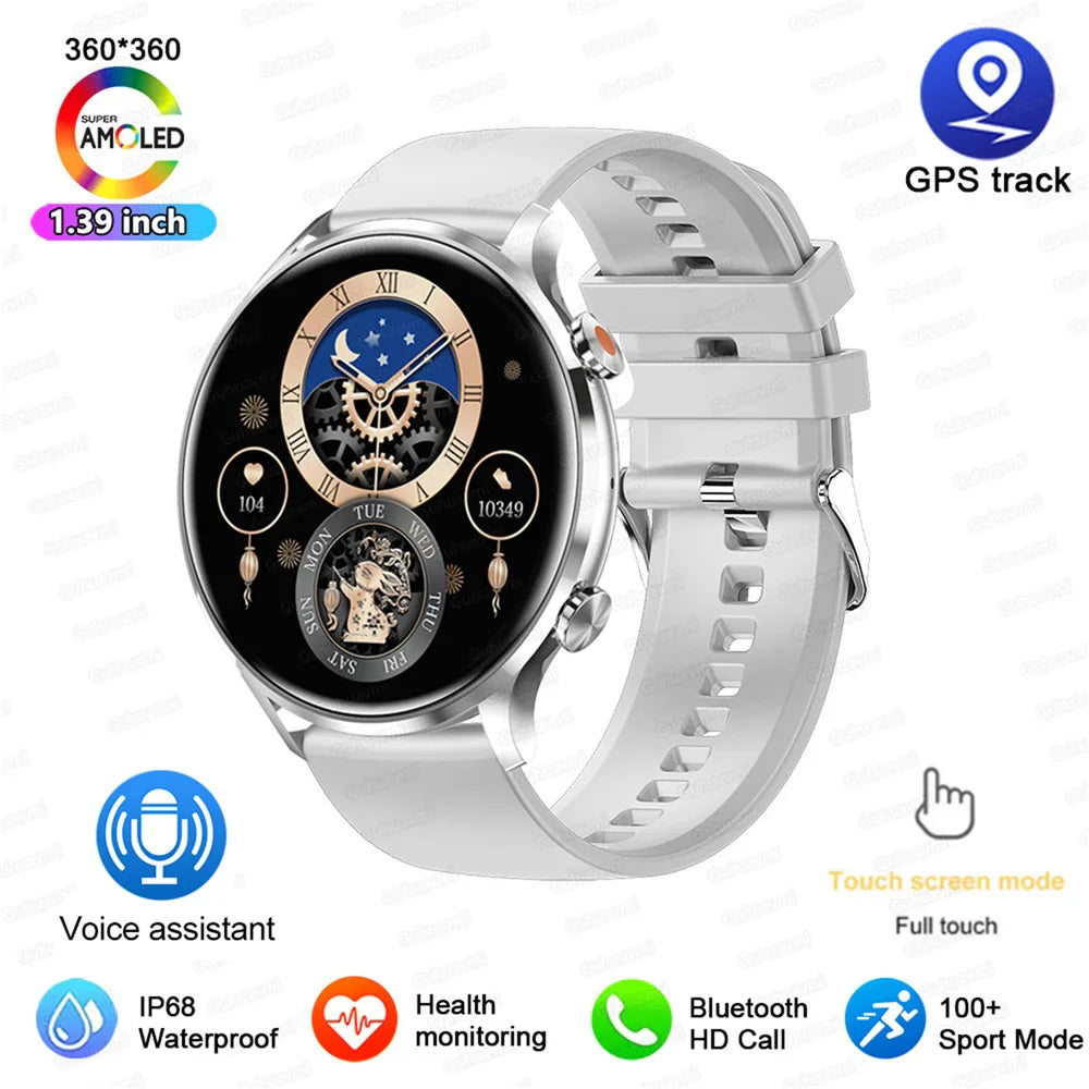2025 New Smartwatch Women AMOLED HD Screen Always On Display Bluetooth Call