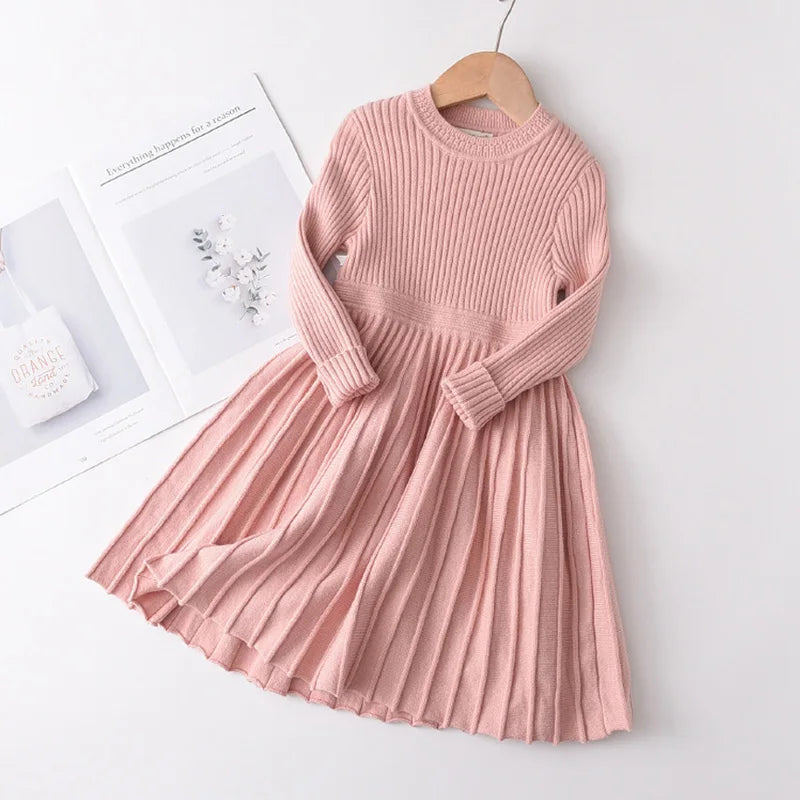 Girls’ Turtleneck Tutu Party Dress — Cotton Blend | Knee-Length | Sizes 2T–6T