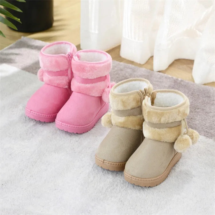 Children's Winter Snow Boots – Warm Plush-Lined Zip-Up Casual Shoes | Anti-Slip Rubber Sole | Unisex Boys & Girls | EU 21–35 | 4 Colours