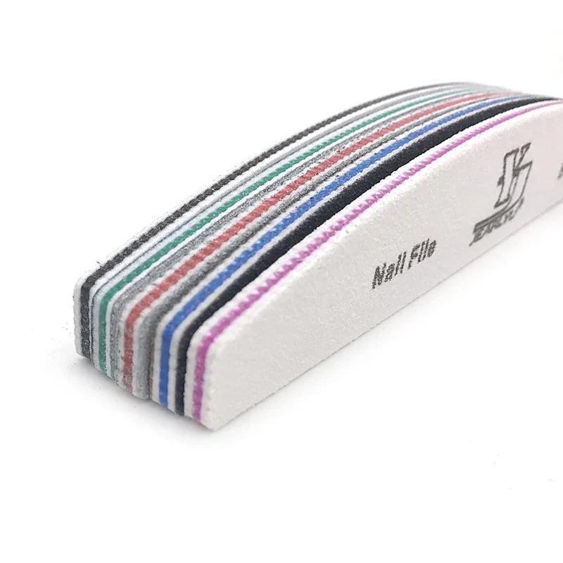 5/25Pcs/Lot Nail File Mix Color 80/100/150/180/240 Grit Professional Sandpaper Cuticle Remover Buffer Files Manicure Tool Set