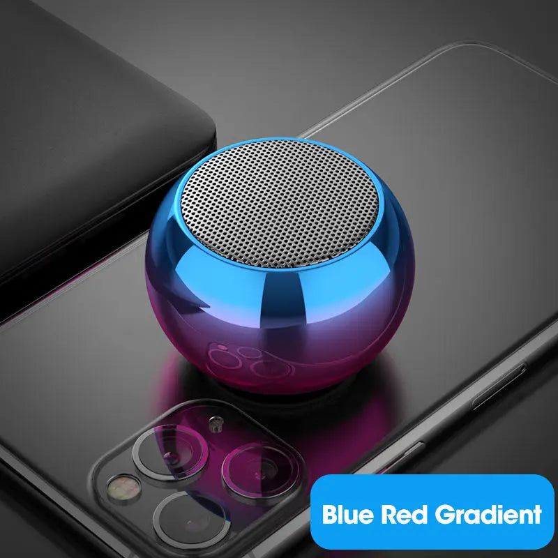 Wireless Bluetooth Speaker Portable Small Steel Gun Metal Heavy Stereo Surround