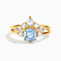 Selene Blue Topaz Ring Set in 18k Gold Vermeil