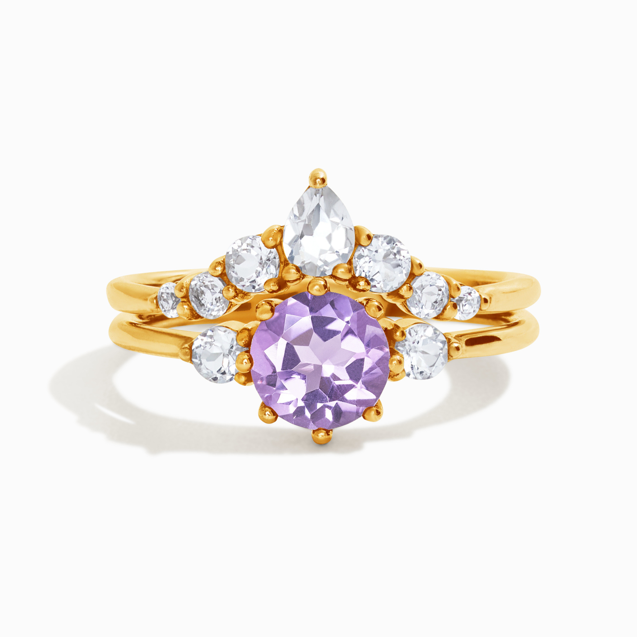 Selene Lavender Amethyst Ring Set in 18k Gold Vermeil