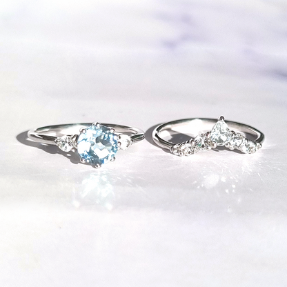 Selene Blue Topaz Ring Set in Sterling Silver