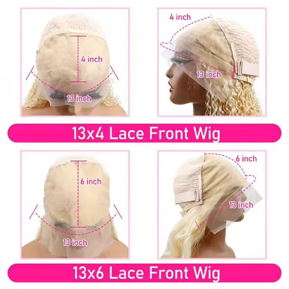 Honey Blonde Long Straight Human Hair Wigs 13x6 HD Lace 613 Colored 220 Density Remy Hair 13x4 Hd Lace Frontal Wigs For Women