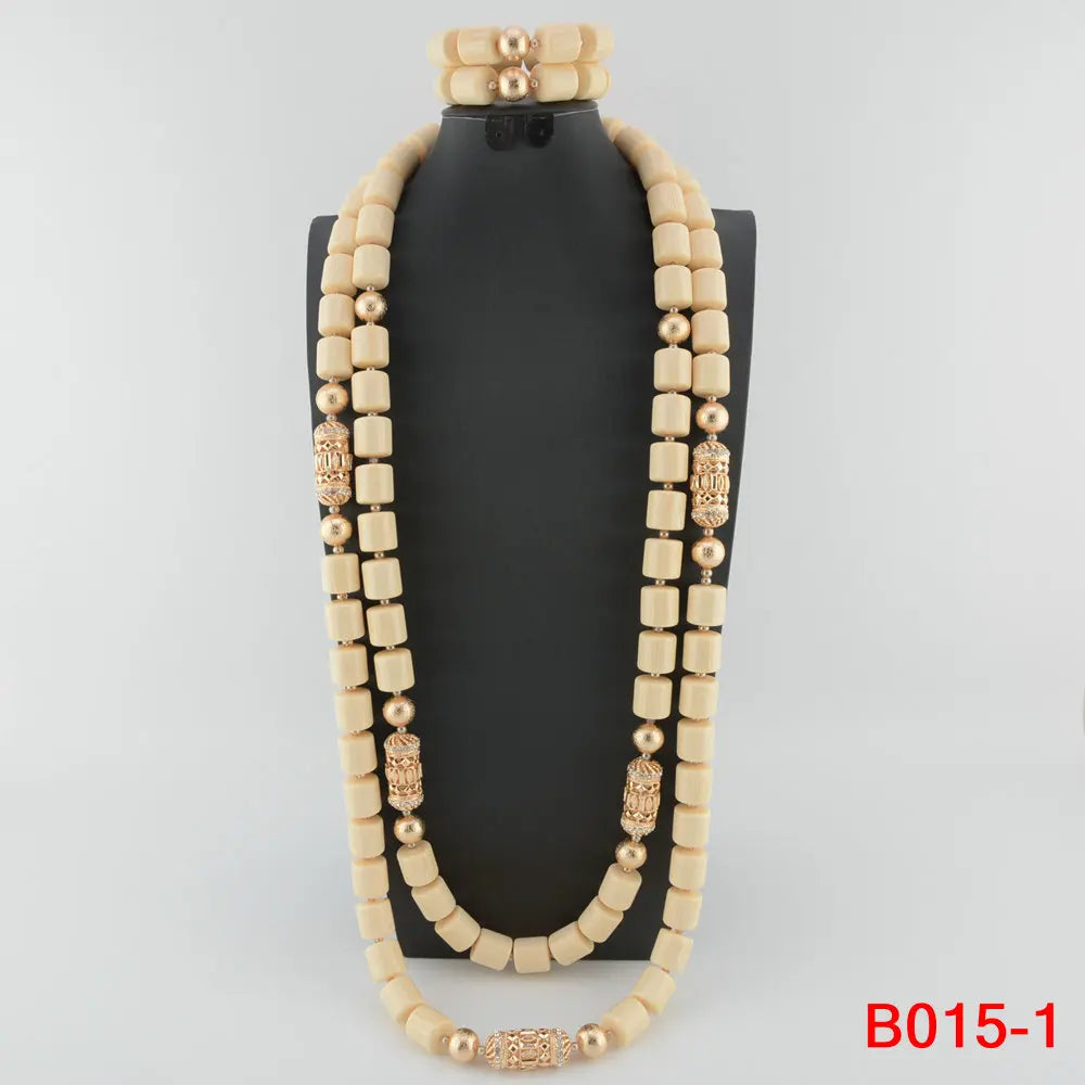 Traditional Nigerian Wedding Artificial Coral Beads Bridal Jewelry Sets African