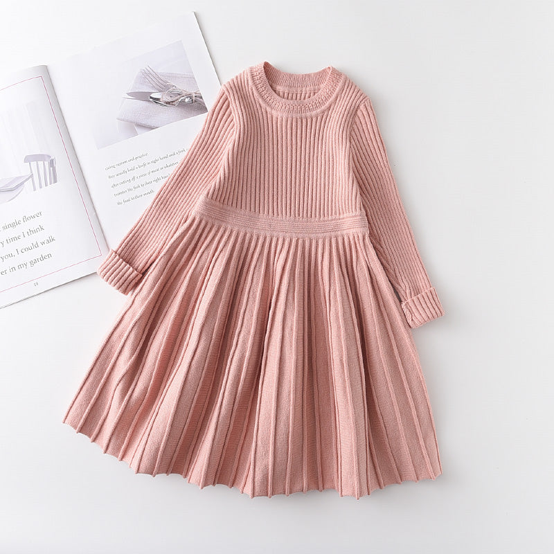 Girls’ Turtleneck Tutu Party Dress — Cotton Blend | Knee-Length | Sizes 2T–6T
