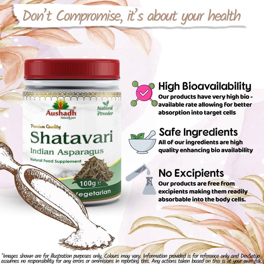 Aushadh Shatavari Powder 100 gram - Women's Wellness Support