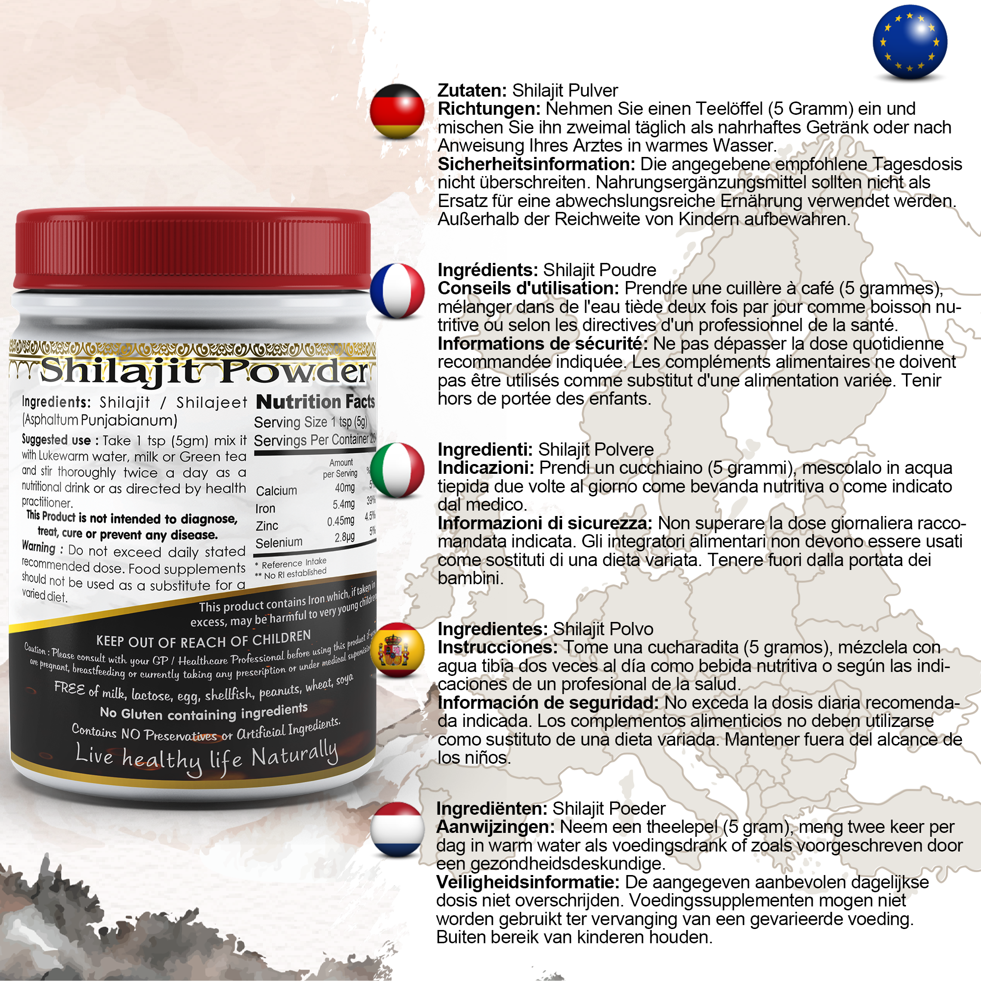 DivyaHerb Shilajit Powder 100 gram - Daily Vitality Support